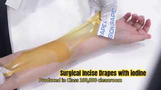 Surgical incise dressing with iodine